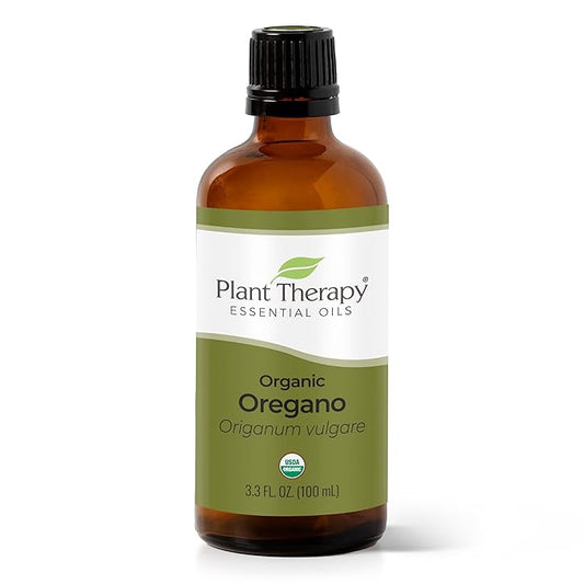 Plant Therapy Organic Oregano Essential Oil 100% Pure, USDA Certified Organic, Undiluted, Natural Aromatherapy, Therapeutic Grade 100 mL (3.3 oz)
