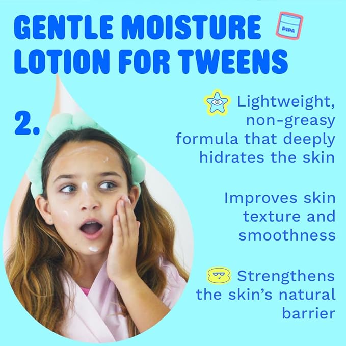 Skincare Start Young Bundle Gift Set | 3-Step Gentle Skin Care Routine for Tweens | Alcohol-Free & Safe | Includes Squeaky Clean Foam Cleanser, Smooth Operator Moisturizer & Glow Go Facial Mist