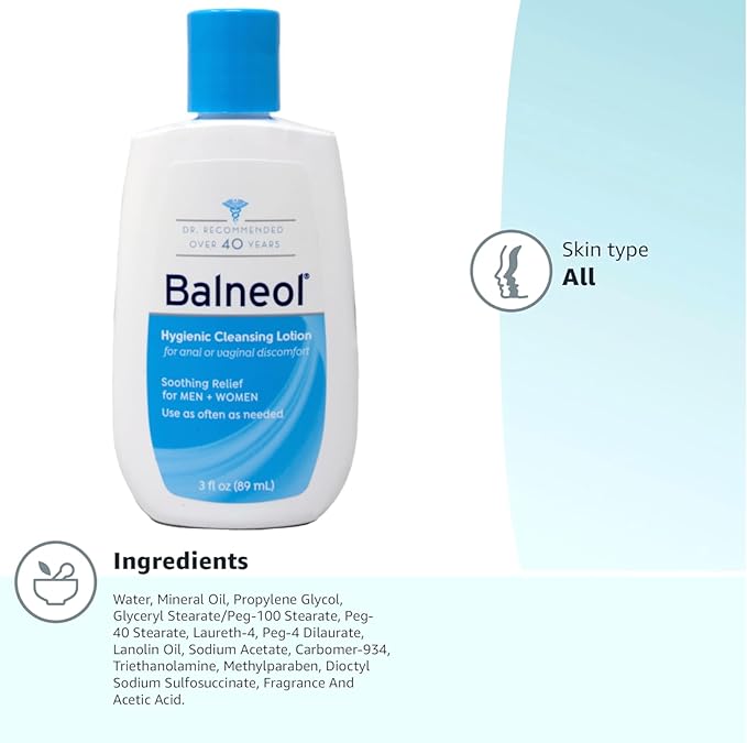 Balneol Hygienic Cleansing Lotion, 3oz Bottle (pack of 2)