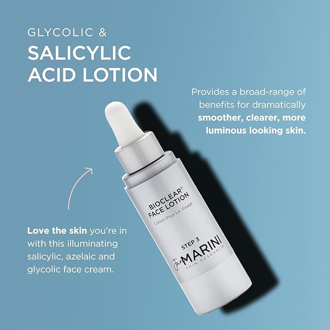 Jan Marini Skin Research Bioclear Face Lotion - Daily Face Moisturizer with Glycolic, Salicylic & Azelaic Acid - Dark Spot Support - Lotion for Oily & Normal/Combo Skin - 1 fl oz