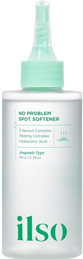 ILSO No Problem Spot Softener, 5.29 oz, Acne and skin trouble Ampoule Mask with 3 Sprout Complex and Hyaluronic Acid, Korean skincare,