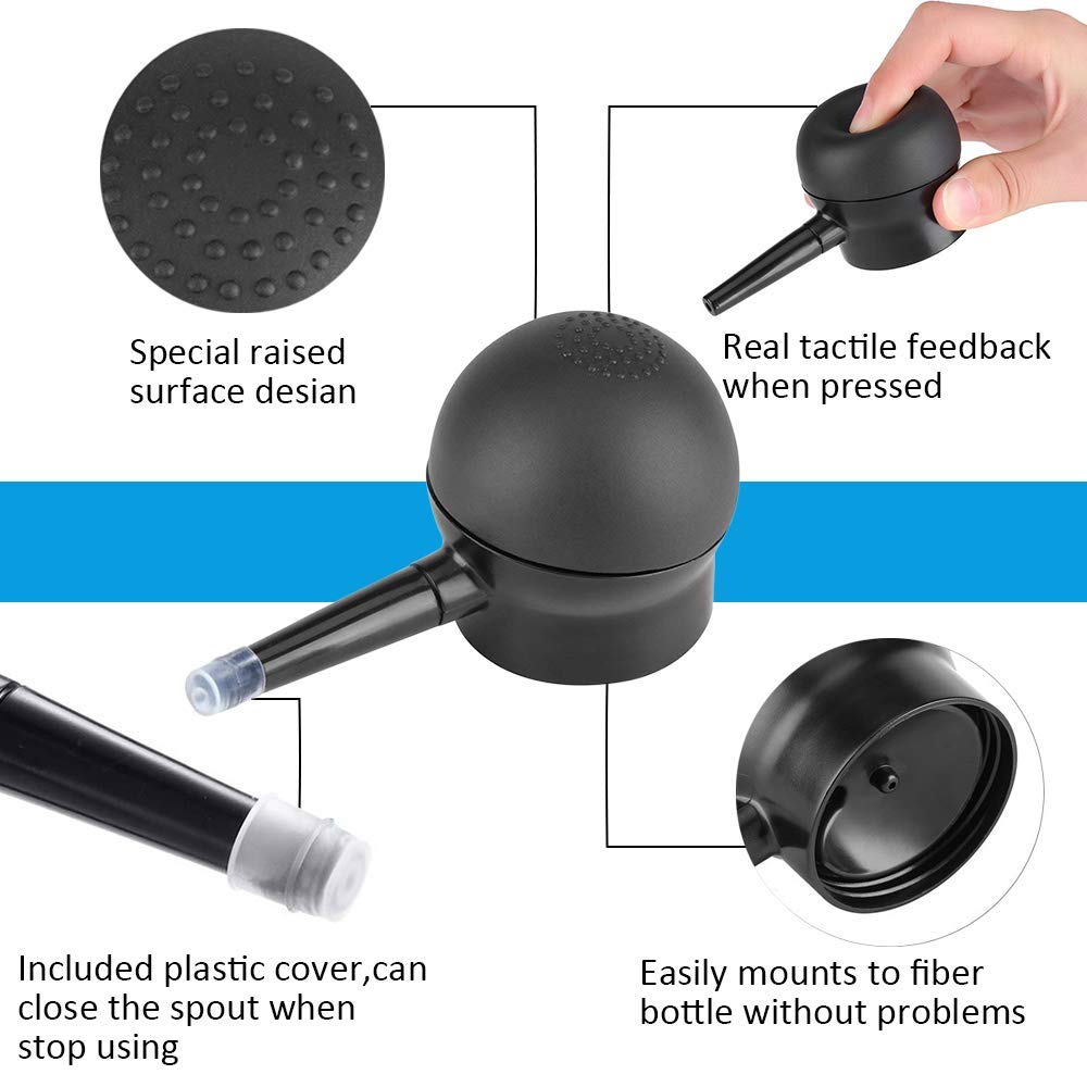 Aliver Hair Fibers for Thinning Hair with Spray Medium Brown - Undetectable Natural Formula - Thicker Fuller Hair in 15 Seconds - Conceals Hair Loss & Look Younger - Designed for Men & Women,0.97Oz