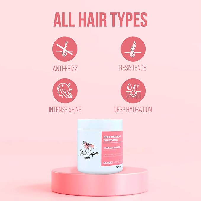 Ravenna B-tox Organic Kit, 52.8 Fl Oz - Hair B-tox Treatment & Argan Oil Mask for Anti-Frizz, Volume Reduction, Smoothing Hair