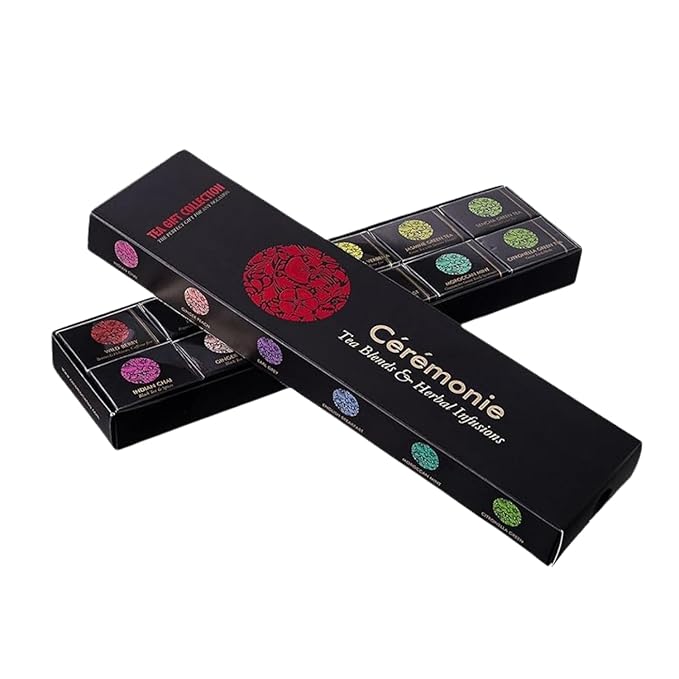 Ceremonie Tea Herbal Variety Pack - Kosher Set - Assorted Sampler With 12 Individually Wrapped Silky Mesh Herbal Bags - Single Serve Pouches