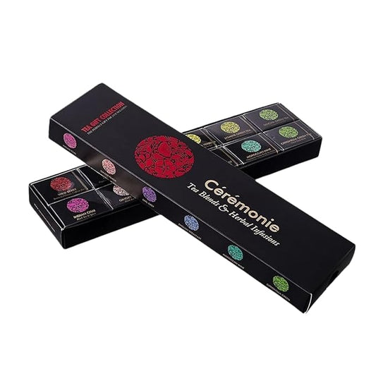 Ceremonie Tea Herbal Variety Pack - Kosher Set - Assorted Sampler With 12 Individually Wrapped Silky Mesh Herbal Bags - Single Serve Pouches