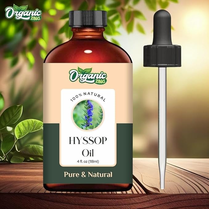Hyssop (Hyssopus Officinalis) Oil | Pure & Natural Essential Oil for Skincare, Massage, Aroma and Diffusers - 118ml/3.99fl oz