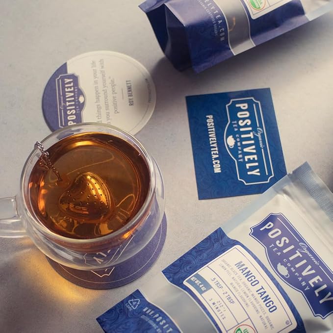 Organic Positively Tea Company, Mango Tango Black Tea, Loose Leaf, 4 Ounce