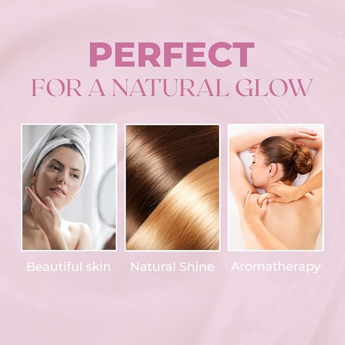 White Naturals Evening Primrose Carrier Oil – 100% Pure & Cold-Pressed, Lightweight & Nourishing Oil for Skin Care, Hair Care & DIY Beauty, 4oz