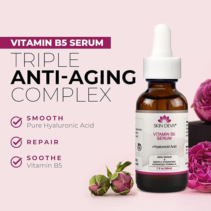 SKIN DEVA Vitamin B5 + Hyaluronic Acid Serum For Face Skin Serum Packed with B5 Relieves Perfect Vitamin Serum