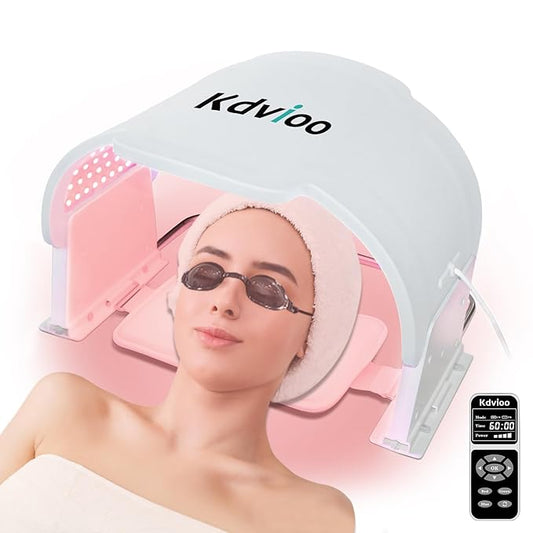 Red Light Therapy for Face & Neck - 7 Color Near Infrared Led Facial Mask Device for Back & Body, Professional Colorful Redlight Phototherapy Beauty Silicone Facemask Machine for Home,GYM