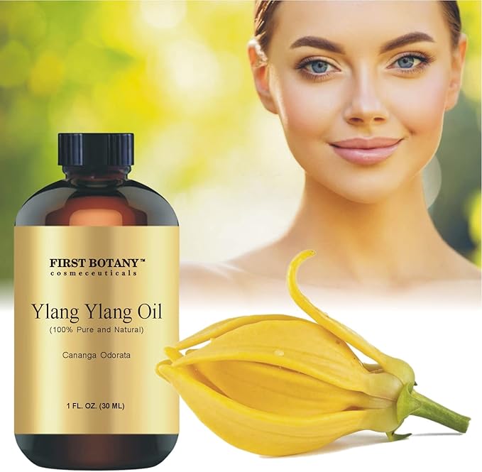 First Botany, 100% Pure Ylang Ylang Oil - Premium Ylang-Ylang Essential Oil for Aromatherapy, Massage, Topical & Household Uses - 1 fl oz (Ylang Ylang)