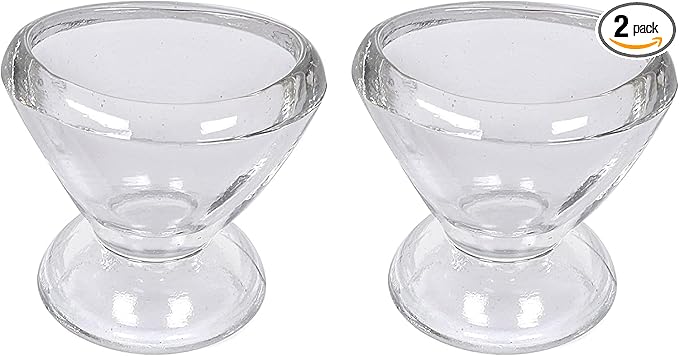 Glass Eye Wash Cup for Keep Your Eyes Clean and Healthy | Soothing Relief from Allergens, Irritants, Makeup, Dust, Dry Eyes | Eye Shaped Rim, Snug Fit Set of 2