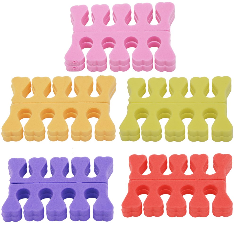 KADS 5pair/set Foam Nail Toe Separator 5 Colors Nail Art Tools