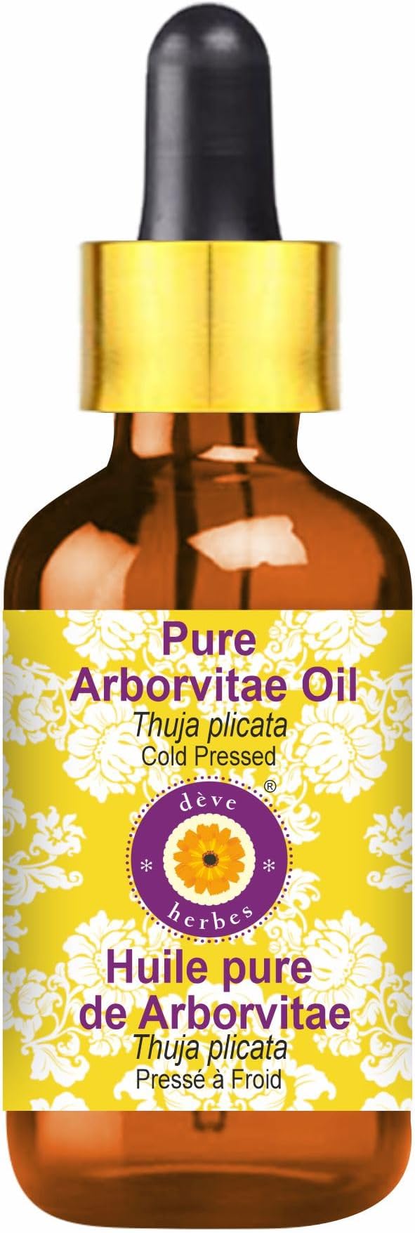 dève herbes Pure Arborvitae Oil (Thuja plicata) with Glass Dropper cold pressed 5ml (0.16 oz)