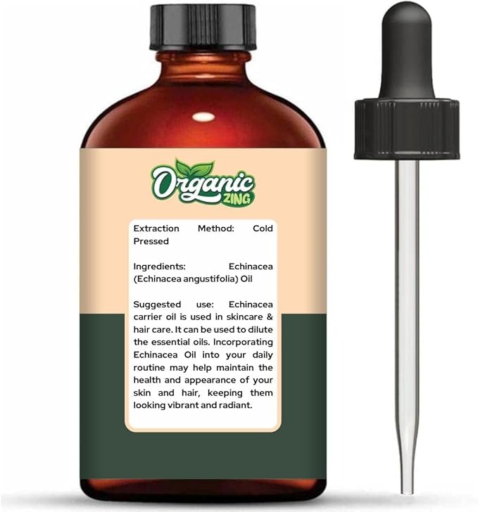 Echinacea (Echinacea angustifolia) Oil | Pure & Natural Carrier Oil for Skincare and Hair Care - 118ml/3.99fl oz