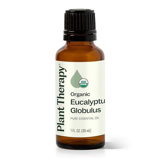 Plant Therapy Organic Eucalyptus Globulus Essential Oil 100% Pure, USDA Certified Organic, Undiluted, Natural Aromatherapy, Therapeutic Grade 30 mL (1 oz)
