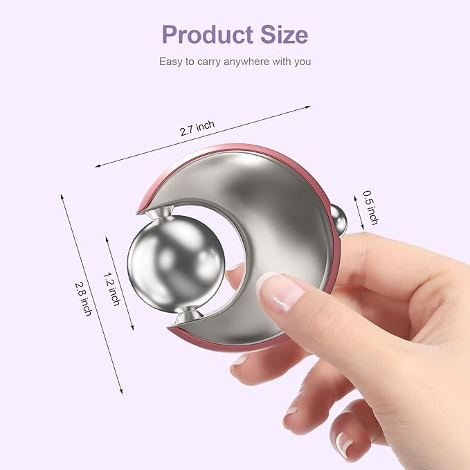 Facial Roller for Puffy Eyes, Ice Globes for Face 360° Rotating Eye Cream Applicator Tool Ice Roller for Face and Eyes, Durable Cold Facial Globes for Skin Care Pink
