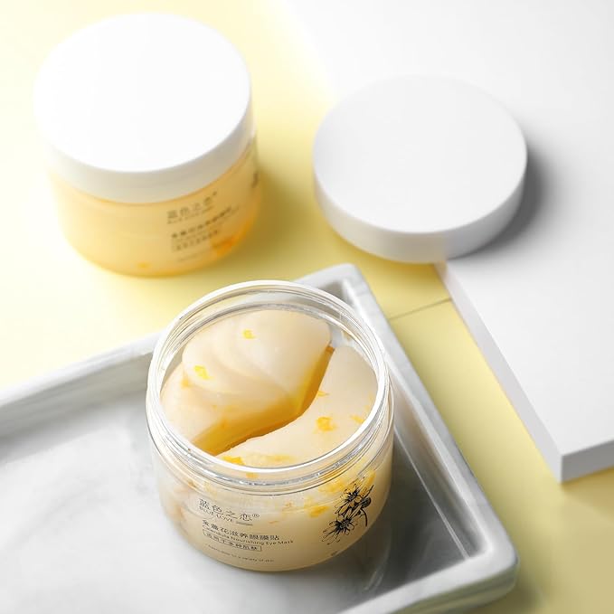 BLUE LOVE 80PCS Calendula Under Eye Patches - Rejuvenating Eye Mask for Reducing Puffiness, Dark Circles, and Wrinkles - Hydrating Treatment for Tired Eyes