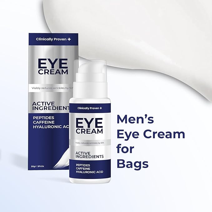 Under Eye Cream for Puffiness and Bags Under Eyes, Eye Bags Treatment for Men & Women - Anti Wrinkle Cream for Dark Circles, Baggy Eyes Treatment for Women with Retinol, Hyaluronic Acid & Caffeine