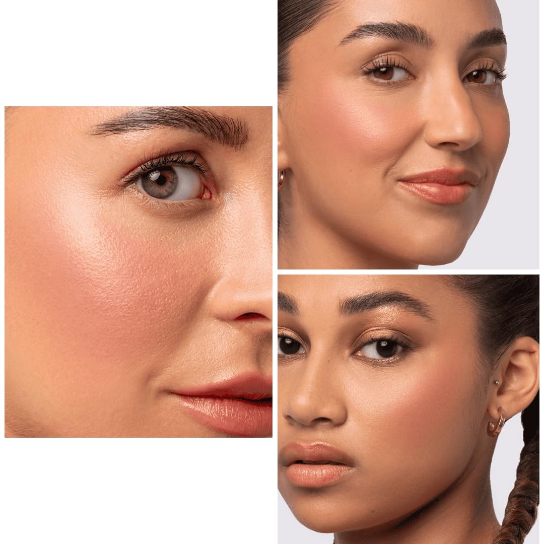 Makeup Powder Blusher - "Cosmo" - 4g / 0.141 oz - Full Coverage, Natural Blush - Soft, Buildable Pink, Coral, Peach & Golden Hues - Matte & Shimmering Shades Gives Cheeks a Radiant Glow