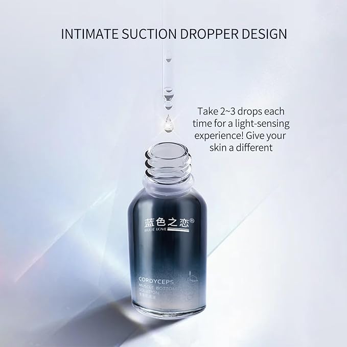 BLUE LOVE 3PCS Cordyceps Facial Essence Serum - Reduces Fine Lines & Wrinkles, Hydrating & Anti-Aging Formula with Natural Ingredients for All Skin Types