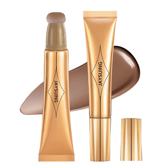 Liquid Blush Beauty Wand, Liquid Blush, Blush stick, Liquid Blush for Cheeks, Contour Beauty Wand, Natural Smooth Creamy Highlight Matte Liquid Blush Stick with Soft Cushion Applicator