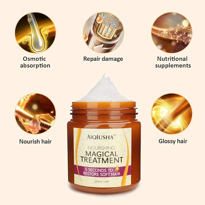 Hair Mask for Color Treated and Bleached Hair - Deep Repair Treatment for Damaged, Dry Hair - 120ml, 4.06 Fl Oz (Pack of 1)