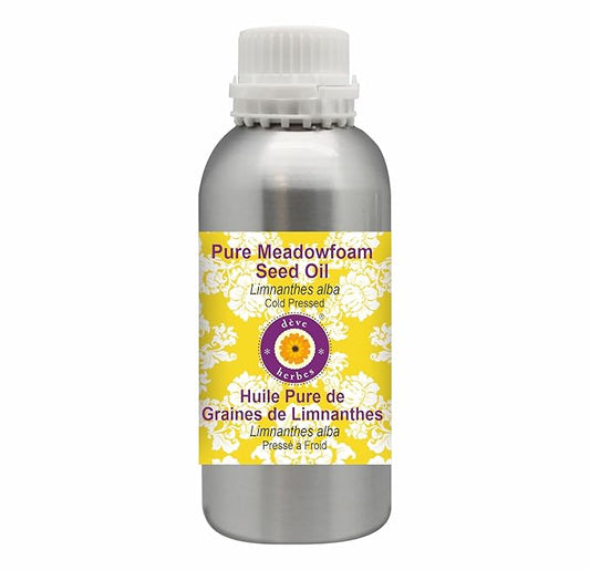 Deve Herbes Pure Meadowfoam Seed Oil (Limnanthes alba) Cold Pressed 630ml (21 oz)