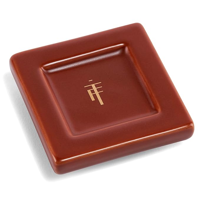 Tea Forte Frank Lloyd Wright 3-Piece Mother's Day Tea Gift Set with Sienna Stoneware Cup with Tea Tray and 10 Count Mini Presentation Box, 2 of Each Blend Handcrafted Pyramid Infuser Tea Bags