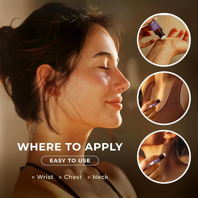 Gya Labs Headache Relief Essential Oil Roll on - 100% Pure Natural Oil Roller for Head Tension Comfort, Relaxation Gift for Women, Spearmint, Eucalyptus Blend Aromatherapy, Travel Size (0.34 Fl Oz)