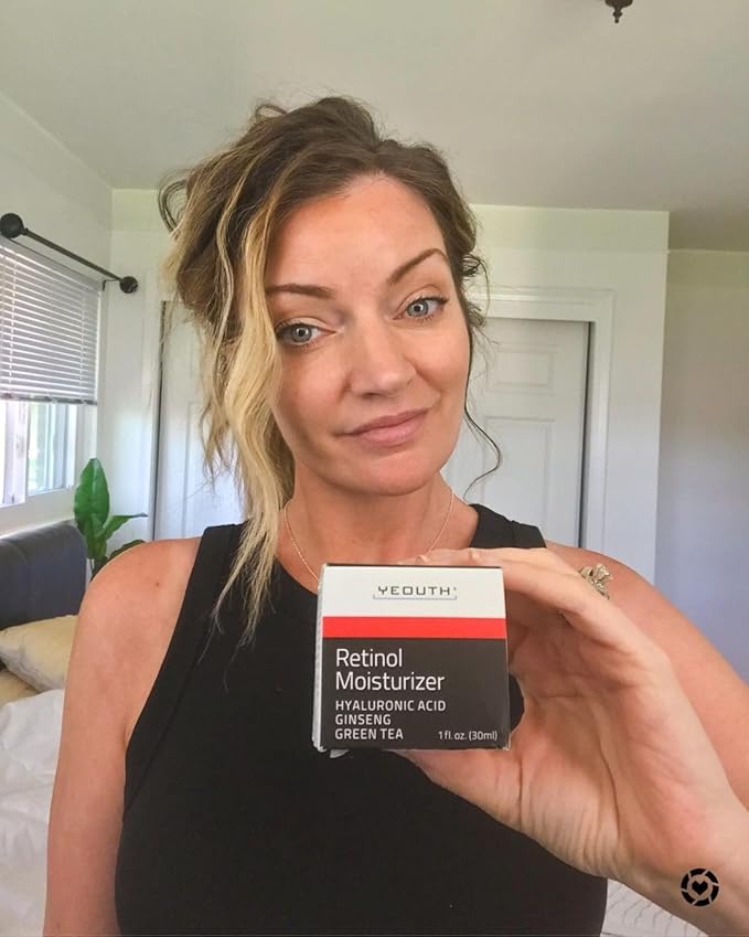 YEOUTH Retinol Cream for Face, Retinol Face Cream for Women and Men with Hyaluronic Acid and Green Tea, Night Moisturizer for a Smoother Appearance 2oz