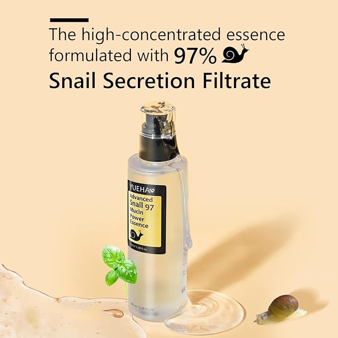 Snail Mucin Face Serum 97% rejuvenating benefits of Snail Mucin,deeply hydrates and moisturizes, Experience skin that adapts seamlessly to diverse climates.Improve dull skin and fine lines.