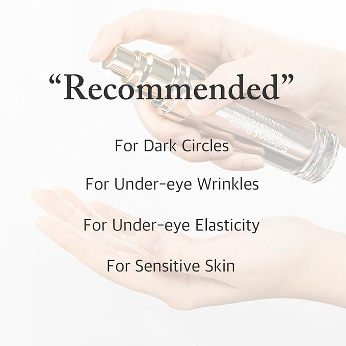Salmon Oil Nutrition Eye Cream 1.18 fl oz – Korean Skin Care for Deep Hydration & Firming, Helps with Wrinkles, Puffiness, Dark Circles, Fine Lines