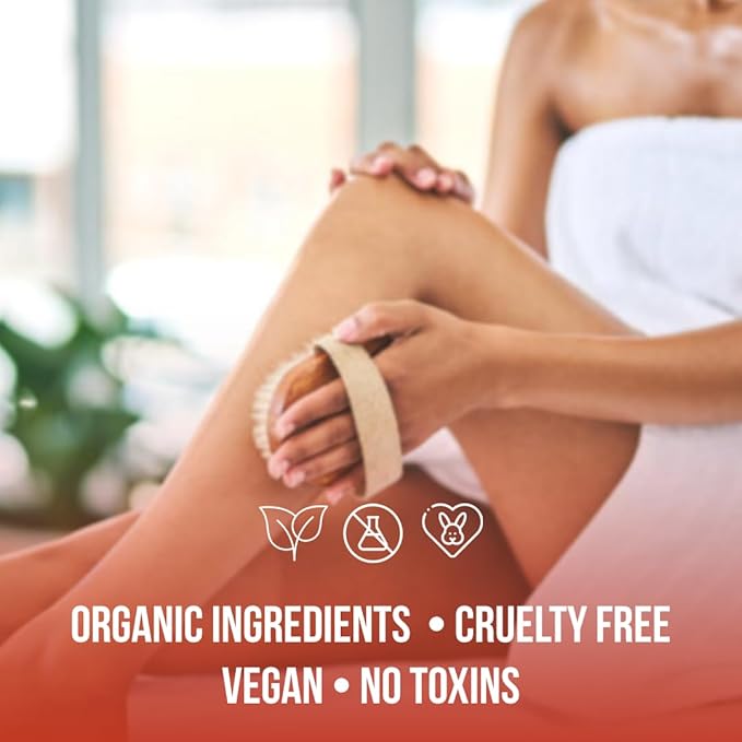 Organic Rose & Sea Buckthorn FACE & BODY SCRUB, Natural & Pure Exfoliating Scrub for Soft & Smooth Skin, Infused With Essential Oils, Moisturizer for Women & Men, Removes Blackheads, Acne & Dead Skin