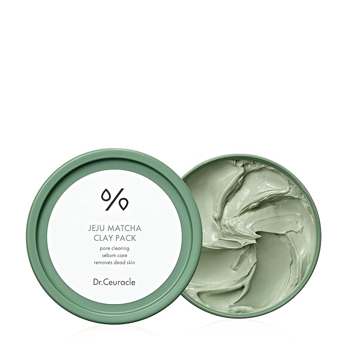 leegeehaam Dr.Ceuracle Jeju Island Matcha Clay Pack (115g / 4.05 oz) - Wash-Off Type Clay Facial Mask Pack for Cleansing Pore and Detoxifying Dull Skin