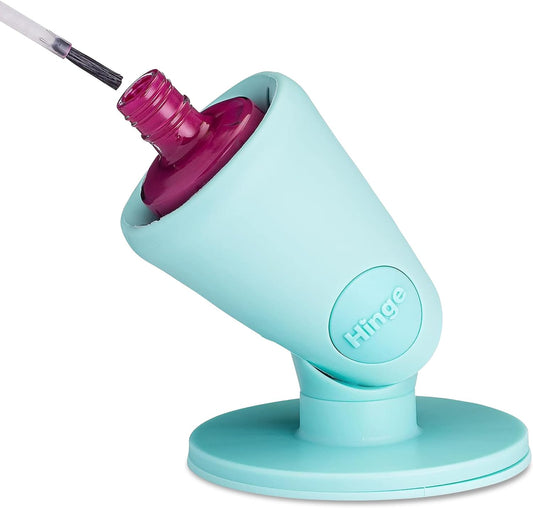tweexy Hinge Untippable Nail Polish Bottle Holder | Anti-Spill Nail Polish Holder Stand, Tilted, IntelliStick Airlock Suction | Fingernail Painting, Nail Art Tools | Nail Polish Accessories (Zen Green)