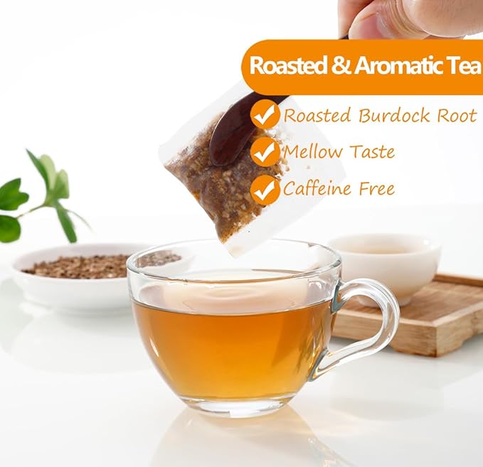 Premium Burdock Root Tea Bags,140 Tea Bags.100% Natural Burdock Tea,No Additives,Caffeine Free.