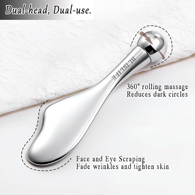 Eye Massage Roller Set,Quickly Reduces Eye Puffiness, Minimizes Wrinkles, Fine Lines and Dark Circles.