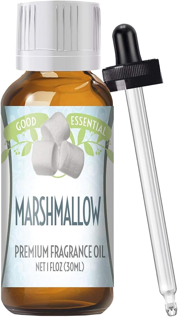 Good Essential - Professional Marshmallow Fragrance Oil 30ml for Christmas Diffuser, Candles, Soaps, Lotions, Perfume 1 fl oz - Marshmallow Candle Fragrance Oil