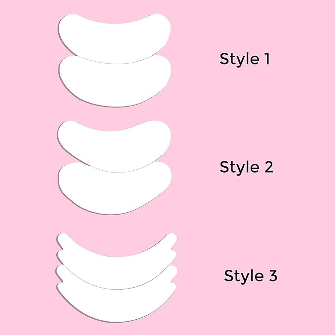 LLBA Biogel Eye Pads for Lash Extensions, Soft Sticky Under Eye Patches for Sensitive Skin, Eyelash Perm Lamination, Lash Extension Remover Supplies (10 Pairs, Style 1)