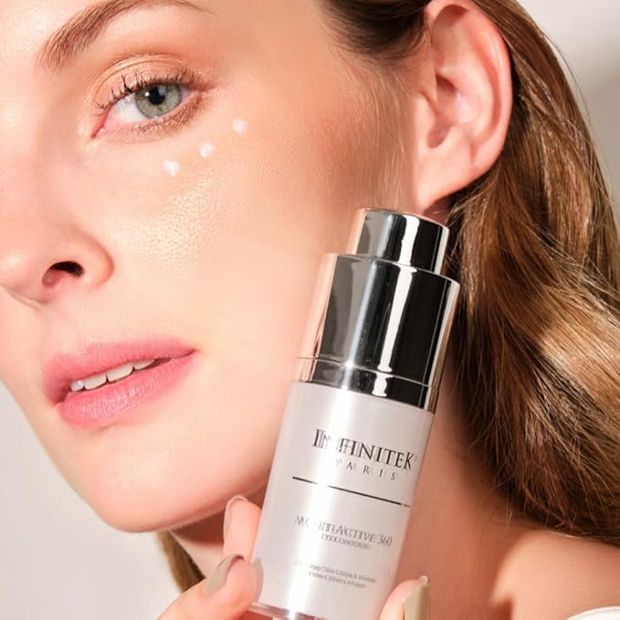 Infinitek Paris Multi-Active Collagen Eye Cream; Retinol Serum Contour - Anti Aging Eye Cream for Wrinkles, Under Eye Treatment for Dark Circles and Under Wrinckle Repair. 0.50 Fl Oz