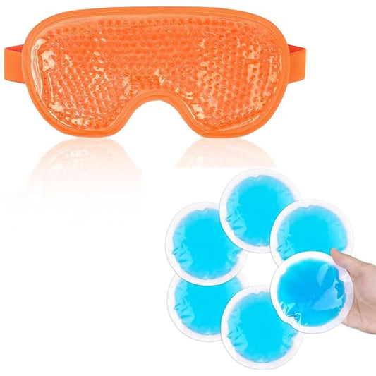 NEWGO Cold Eye Mask Cooling Eye Mask for Dry Eyes and Small Ice Packs for Injuries