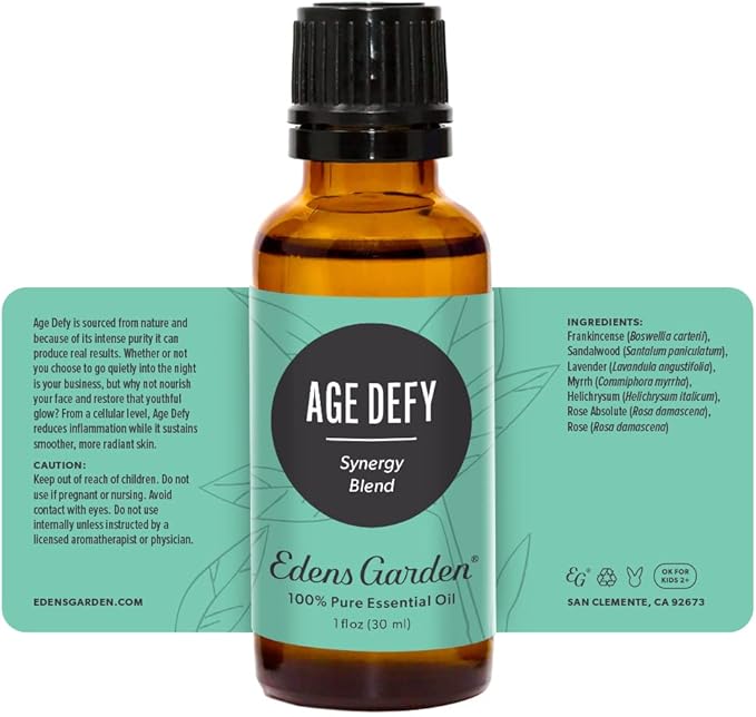 Edens Garden Age Defy Essential Oil Blend- 100% Pure Premium Grade, Undiluted, Natural, Therapeutic, Aromatherapy, The Best for Skin, Face, Kid Safe 30 ml (1 fl oz)