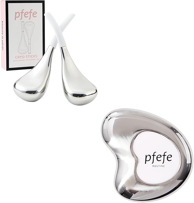 Cryo Sticks and Gua Sha Set, Esthetician Supplies Cooling Spa Globes Cold Roller with Storage Case