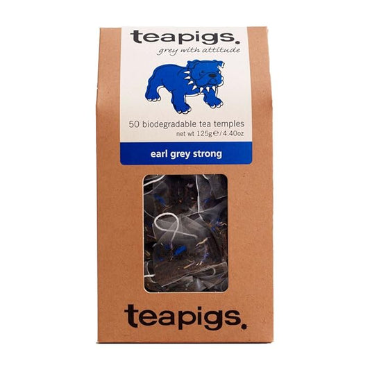 Teapigs Earl Grey Strong Tea Made with Whole Leaves (1 Pack of 50 Tea Bags)