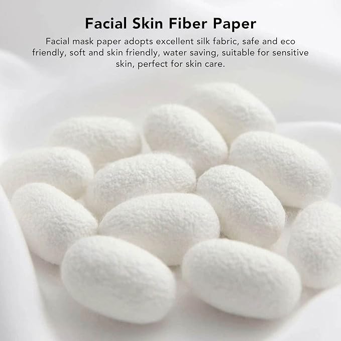 YUYTE 100 Pcs Enlarged Cotton Facial Mask Sheets - Moisturizing, Skin Friendly, DIY Cosmetic Face Skin Care Mask with Soft Silk for Spa Wet Compress, Topical Care