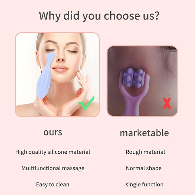 Silicone Face Roller Multifunctional Beauty Roller Skin Care for Face Roller Massager Moisturizing Beauty Tools