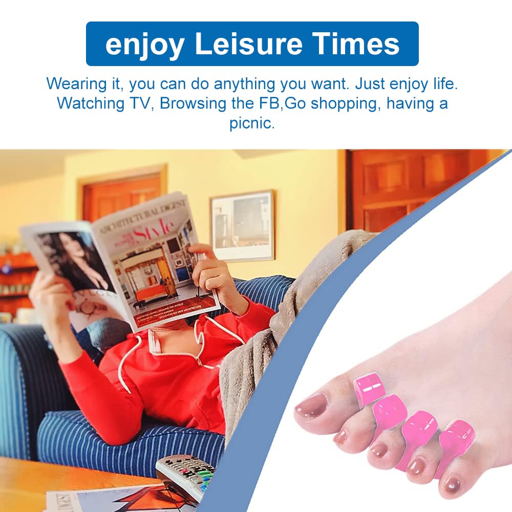 Pedicure Toe Separators for Bunion & Nail Polish Orthopedic Gel Toenail Dividers, Soft Gel Pedicure Kit Suitable for Salon Supplies, Beauty Tools for Toenail Separation