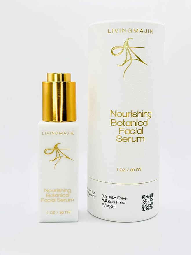 Nourishing Botanical Facial Serum | 1 oz | Anti-Aging Formula for Glowing Skin with Natural Ingredients, Antioxidants & Essential Nutrients | Vegan & Cruelty-Free