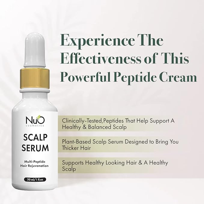 nuorganic Dry Scalp Serum to Hydrate and Moisturize Hair Follicles — Reduce Hair Loss, Flakiness, Dryness and Itch All in One — Vegan & Organic (1 fl.Oz / 30ml)